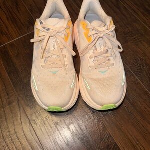 Women's Athletic Shoes in Cream and Pink